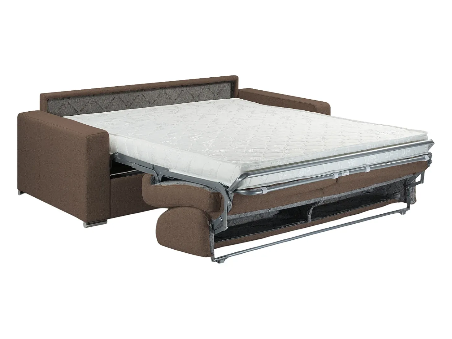 Sofá cama 2 lugares colchão de 14 cm tecido Castanho CALITO