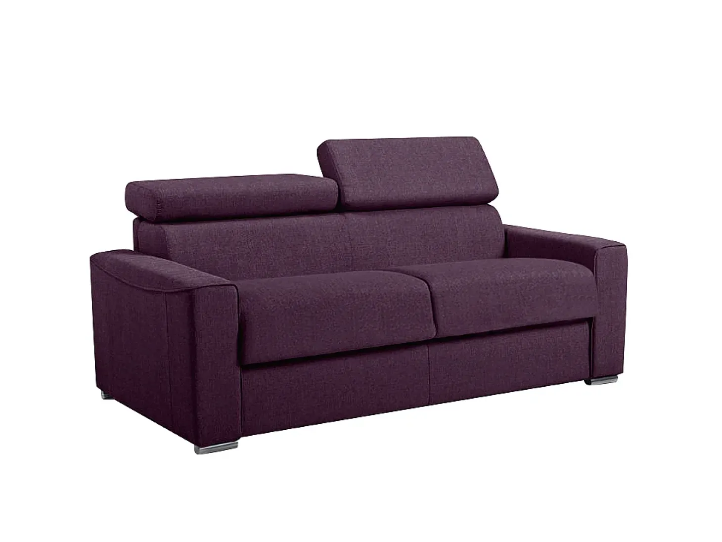 Sofá cama 3 lugares colchão de 22 cm tecido cinzento VIZIR