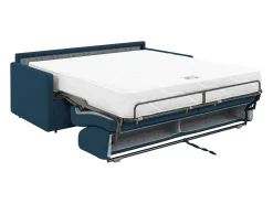 Sofá cama 3 lugares colchão de 22 cm tecido cinzento CALIFE