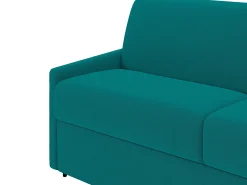 Sofá cama 4 lugares colchão de 22 cm tecido cinzento CALIFE