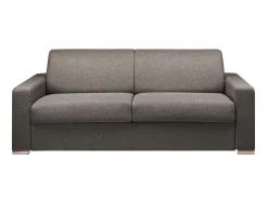 Sofá cama 4 lugares colchão de 22 cm tecido cinzento escuro CALITO