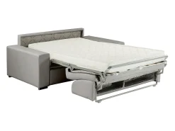 Sofá cama 4 lugares pele sintética Vermelho colchão de 14 cm EMIR