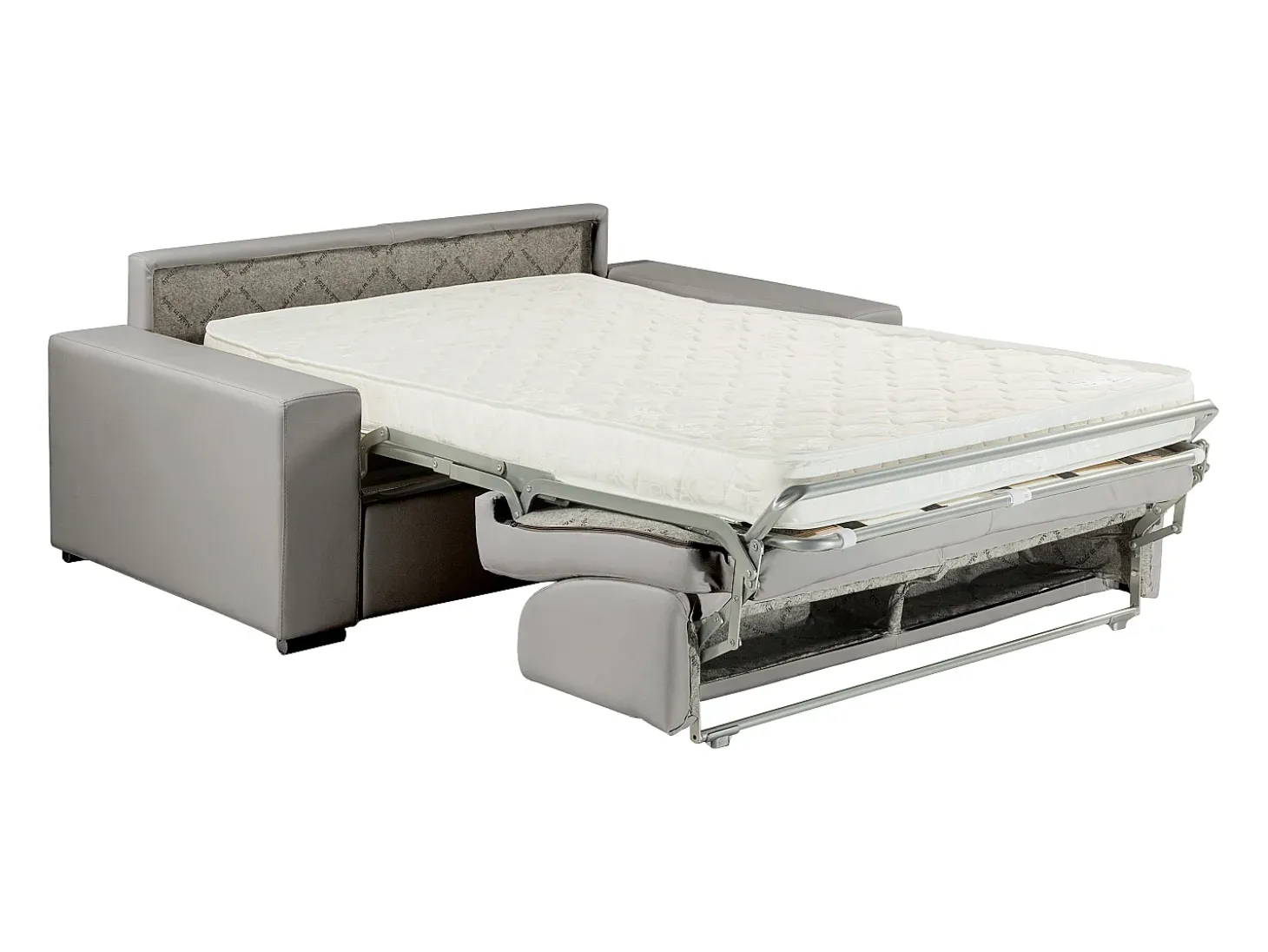 Sofá cama 4 lugares pele sintética Vermelho colchão de 14 cm EMIR
