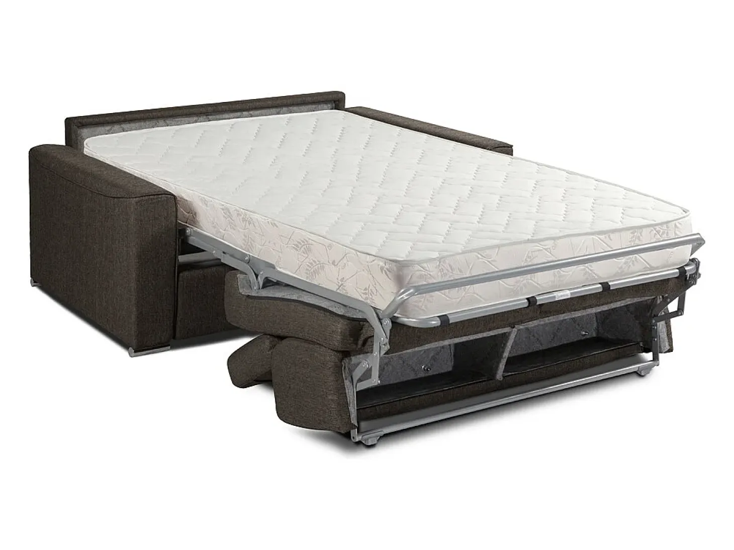 Sofá cama 3 lugares rapidamente convertível 18 cm tecido cinzento VIZIR