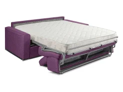 Sofá cama 2 lugares rapidamente convertível 18 cm tecido violeta VIZIR