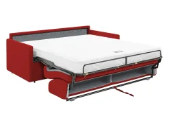 Sofá cama 4 lugares rapidamente convertível em tecido Cinza CALIFE