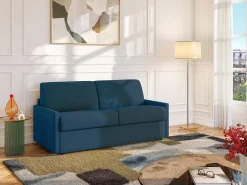 Sofá cama 2 lugares rapidamente convertível 22 cm tecido cinzento CALIFE