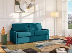 Sofá cama 2 lugares rapidamente convertível 22 cm tecido cinzento CALIFE
