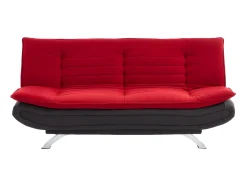 Sofá cama clic clac em tecido Vermelho e cinzento escuro - DEMIDO