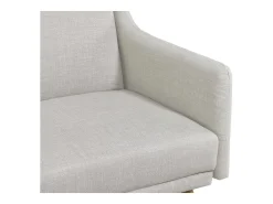 Sofá Cama Conversível Escandinavo Cinza Claro ESTER - Design Moderno, Conversível, 3 Lugares, Madeira Maciça, Fácil de Manter