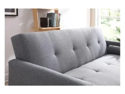 Sofá Cama Conversível Escandinavo 3 Lugares Cinza WOODEN