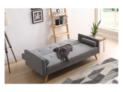 Sofá Cama Conversível Escandinavo 3 Lugares Cinza WOODEN