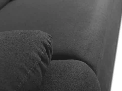 Sofá cama de canto direito em tecido antracite PYLOS