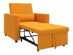 Sofá cama single Amarelo-escuro 90x165x87 cm tecido SHL521009