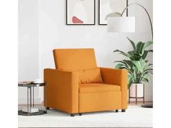 Sofá cama single Amarelo-escuro 90x165x87 cm tecido SHL521009