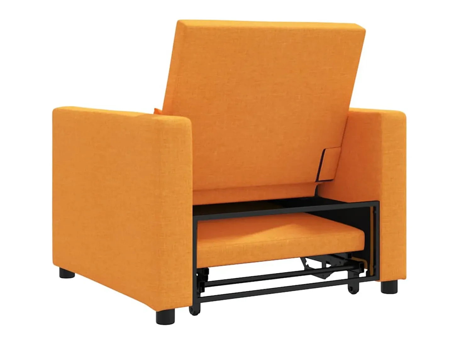 Sofá cama single Amarelo-escuro 90x165x87 cm tecido SHL521009