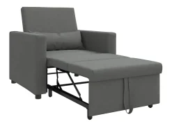 Sofá cama single Cinzento escuro 90x165x87 cm tecido SHL988782