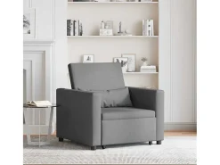 Sofá cama single Cinzento escuro 90x165x87 cm tecido SHL988782