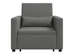 Sofá cama single Cinzento escuro 90x165x87 cm tecido SHL988782