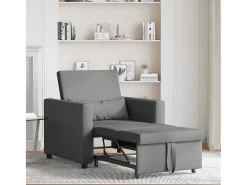 Sofá cama single Cinzento escuro 90x165x87 cm tecido SHL988782