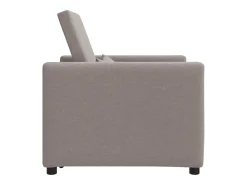 Sofá cama single Cinzento-acastanhado 90x165x87 cm tecido SHL546617
