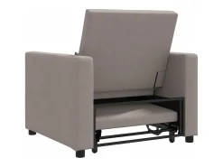 Sofá cama single Cinzento-acastanhado 90x165x87 cm tecido SHL546617