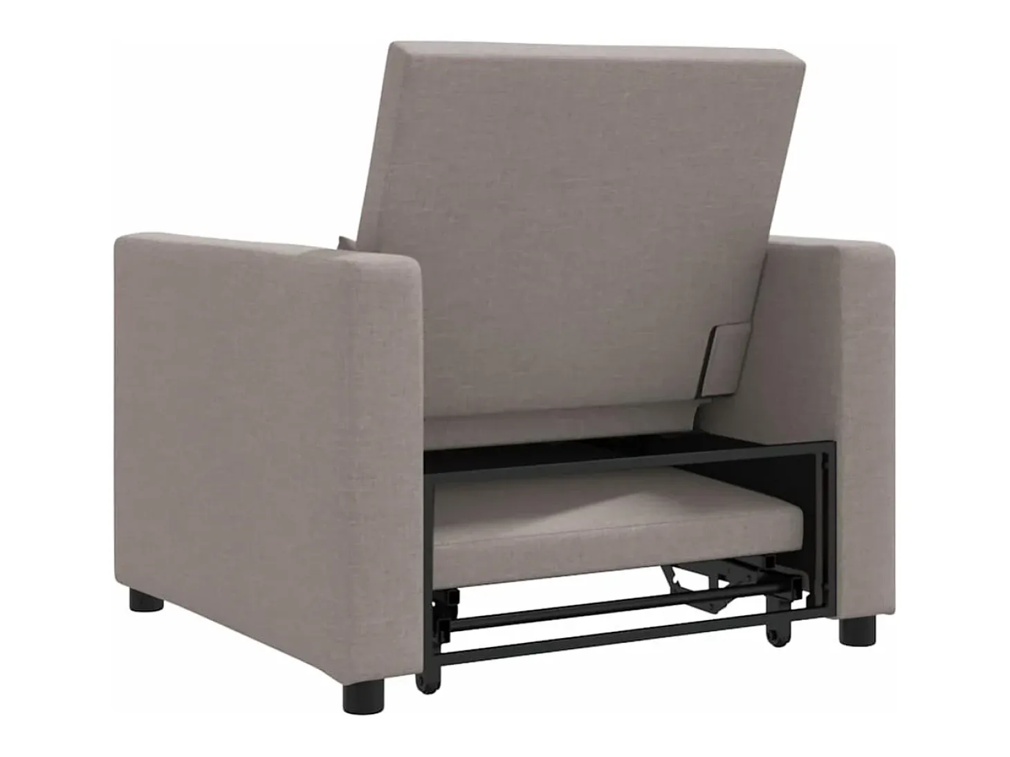 Sofá cama single Cinzento-acastanhado 90x165x87 cm tecido SHL546617