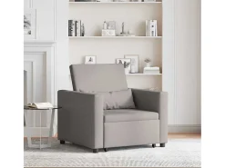 Sofá cama single Cinzento-acastanhado 90x165x87 cm tecido SHL546617