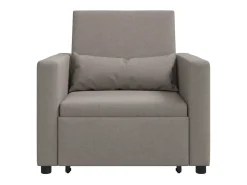 Sofá cama single Cinzento-acastanhado 90x165x87 cm tecido SHL546617