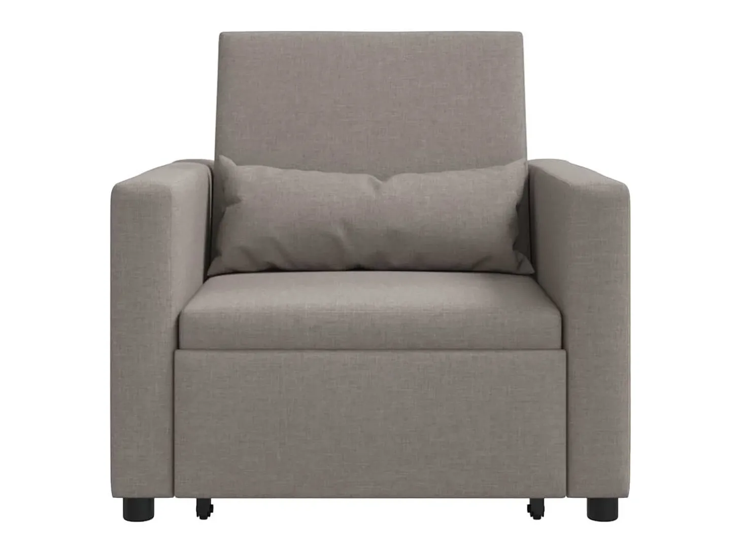 Sofá cama single Cinzento-acastanhado 90x165x87 cm tecido SHL546617