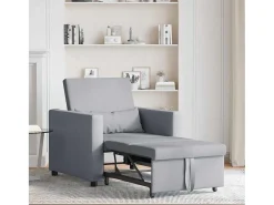 Sofá cama single Cinzento-claro 90x165x87 cm tecido SHL206923