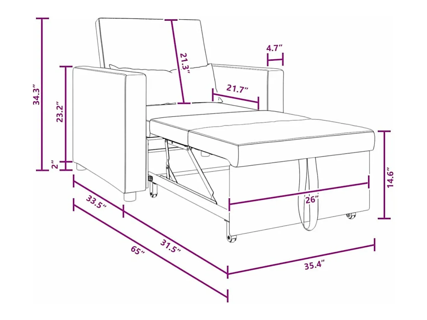 Sofá cama single Cinzento-claro 90x165x87 cm tecido SHL206923