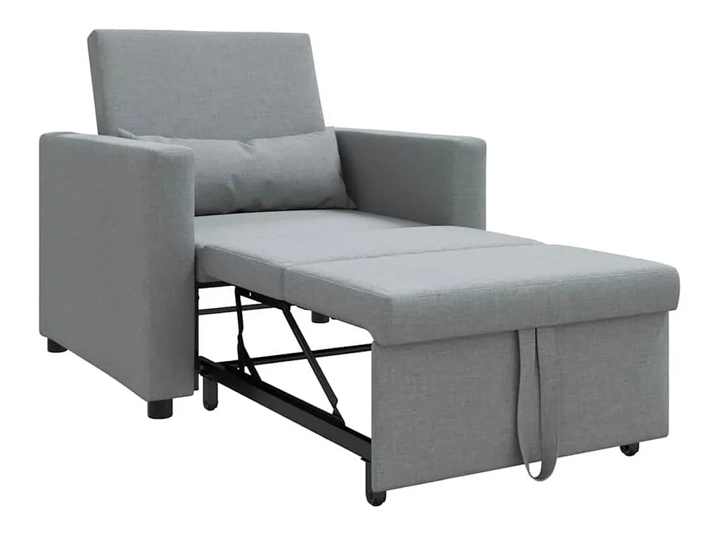 Sofá cama single Cinzento-claro 90x165x87 cm tecido SHL206923