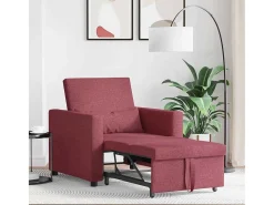 Sofá cama single vermelho tinto 90x165x87 cm tecido SHL554861
