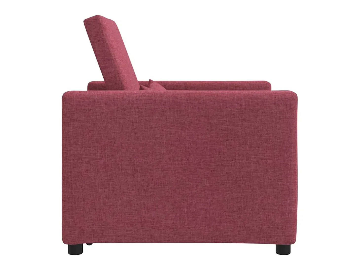 Sofá cama single vermelho tinto 90x165x87 cm tecido SHL554861