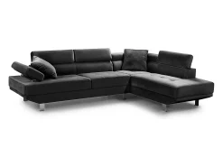 Sofá Chaise Longue de Canto Daniela 262cm Cinza, Chaise Direita