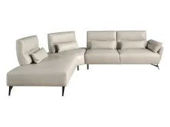 Sofá chaise longue esquerdo em pele de areia 6214 ANGEL CERDA