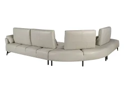 Sofá chaise longue esquerdo em pele de areia 6214 ANGEL CERDA