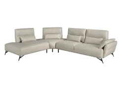 Sofá chaise longue esquerdo em pele de areia 6214 ANGEL CERDA