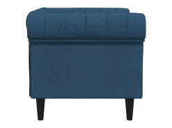 Sofá chesterfield tecido azul