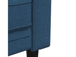Sofá chesterfield tecido azul