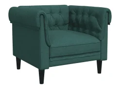 Sofá chesterfield tecido verde-escuro