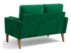 Sofá com 2 assentos escandinavos, mini sofá de braço laminado em Veludo de Adeset, Bolchair da Sala de Livro com Afrestos de Braço, 121x77x87cm - Verde