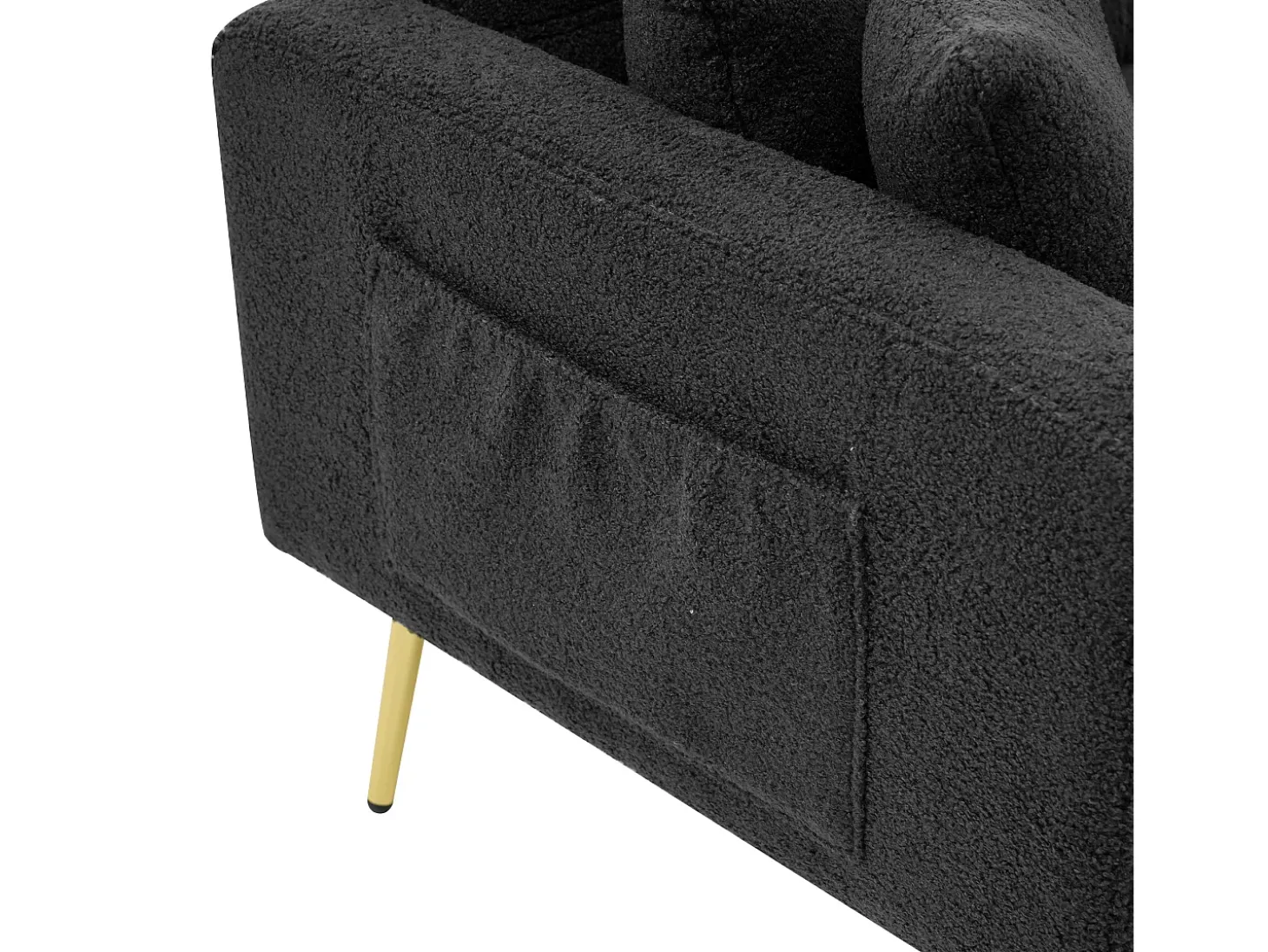 Sofá convertível com encosto ajustável - 2 lugares - Tecido turco francês - Cinza