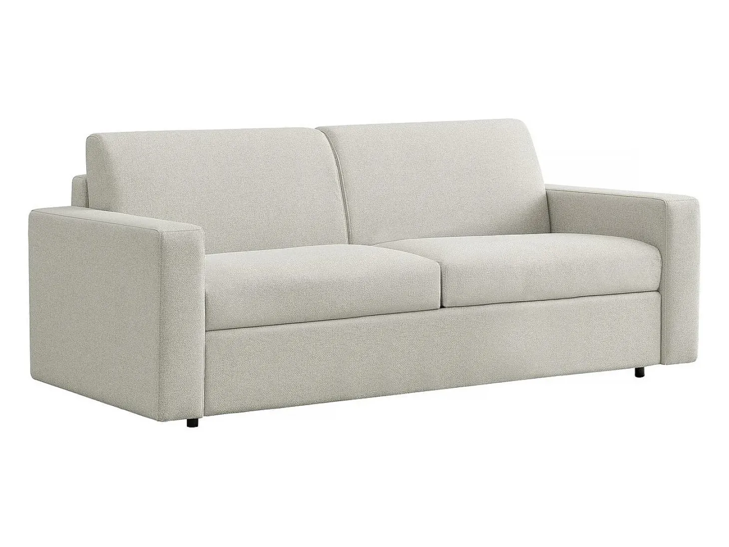 Sofá convertível "Diana" Express em tecido - Zona para dormir de 140 cm - 3 lugares - Bege