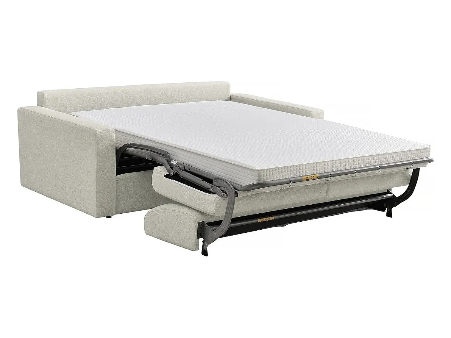 Sofá convertível "Diana" Express em tecido - Zona para dormir de 140 cm - 3 lugares - Bege