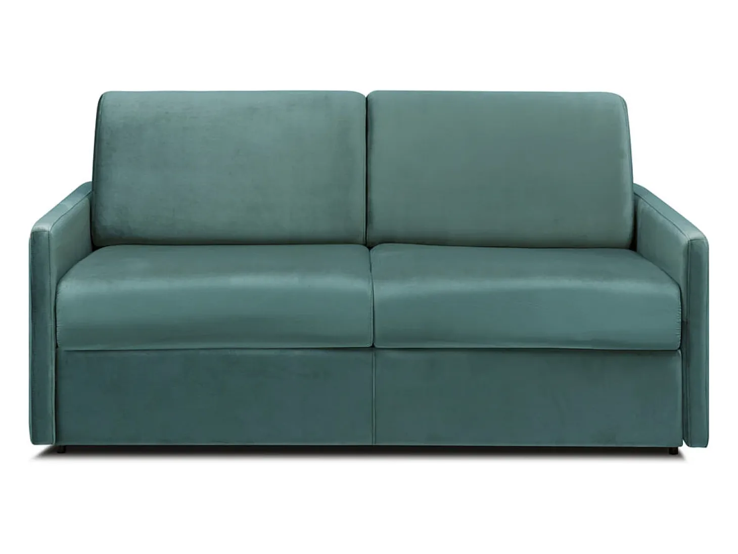 Sofá convertível em veludo verde esmeralda assento com assento de memória de forma 120 cm colchão 14 cm CALIFE