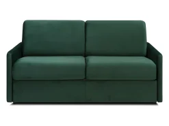 Sofá convertível em veludo verde pinheiro assento memória de forma 140 cm colchão 18 cm CALIFE