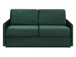 Sofá convertível em veludo verde pinheiro assento memória de forma 140 cm colchão 18 cm CALIFE