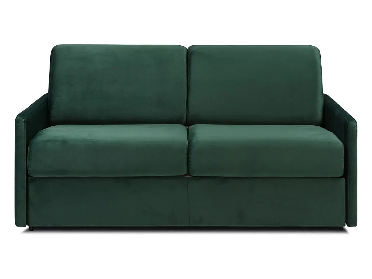 Sofá convertível em veludo verde pinheiro assento memória de forma 140 cm colchão 18 cm CALIFE